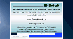 Desktop Screenshot of fh-elektronik.de